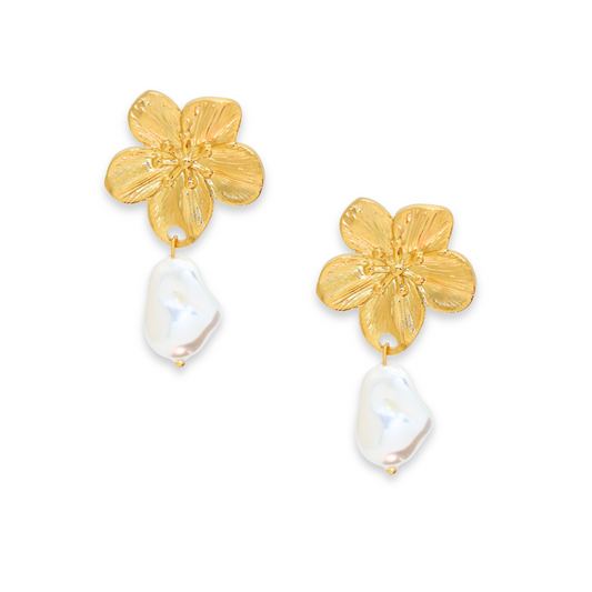 The Maia Pearl Floral Earrings