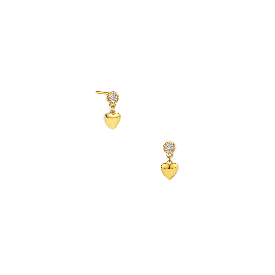The Mila Heart Drop Studs