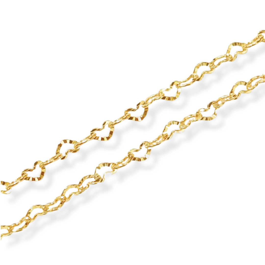 The Pippa Dainty Heart Chain