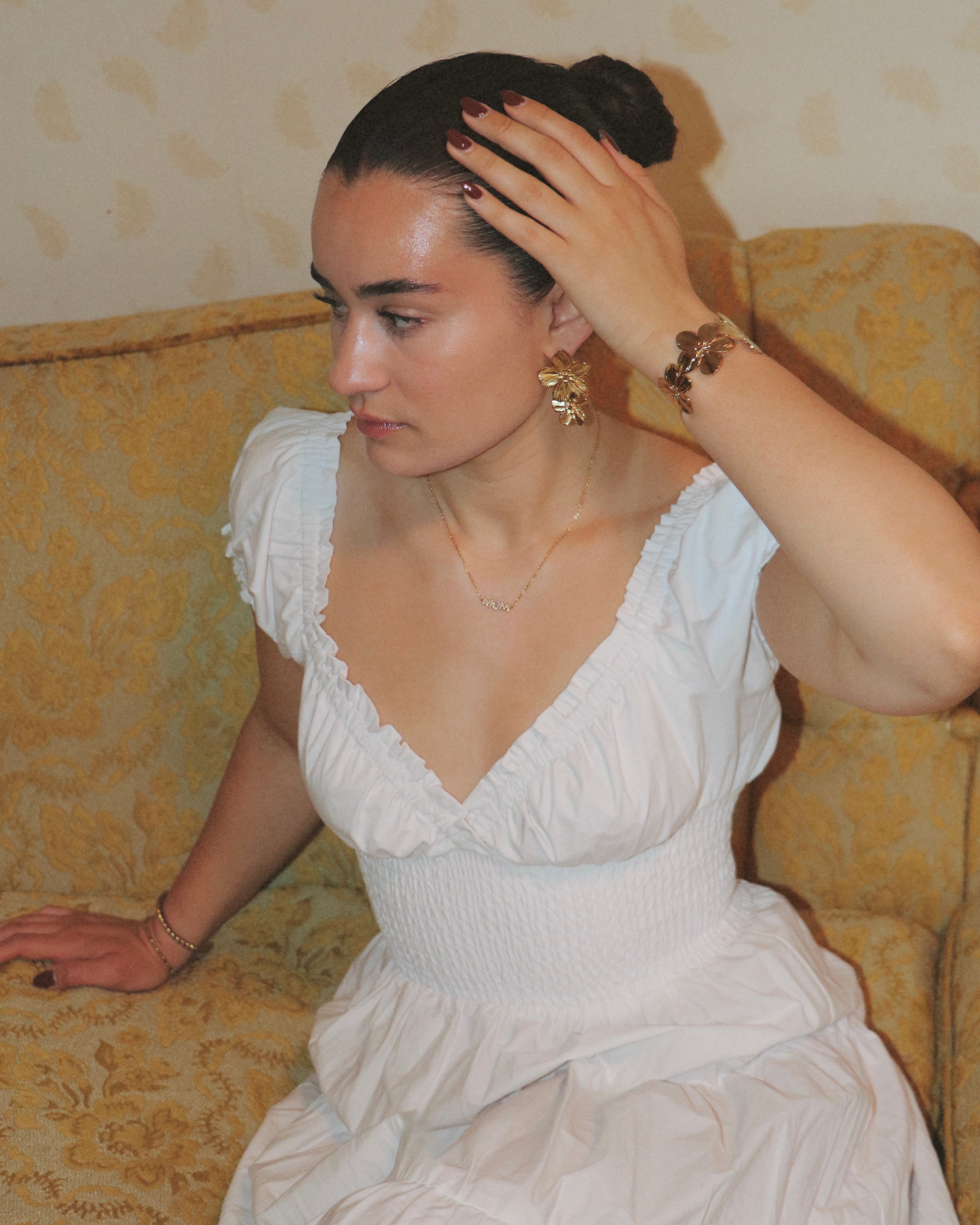 The Cerelia Double Floral Earrings