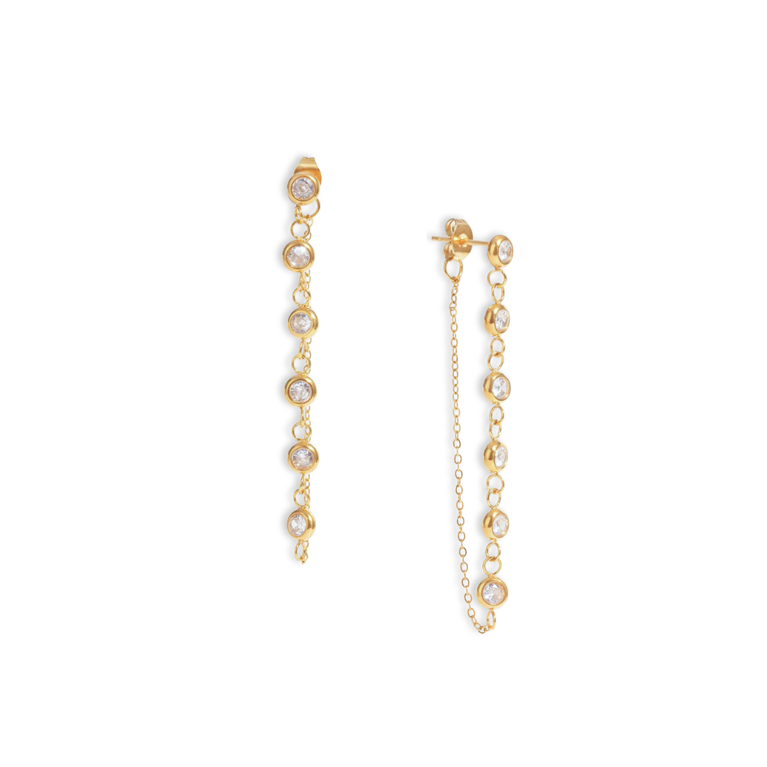 The Juliette Bezel Stone Earrings