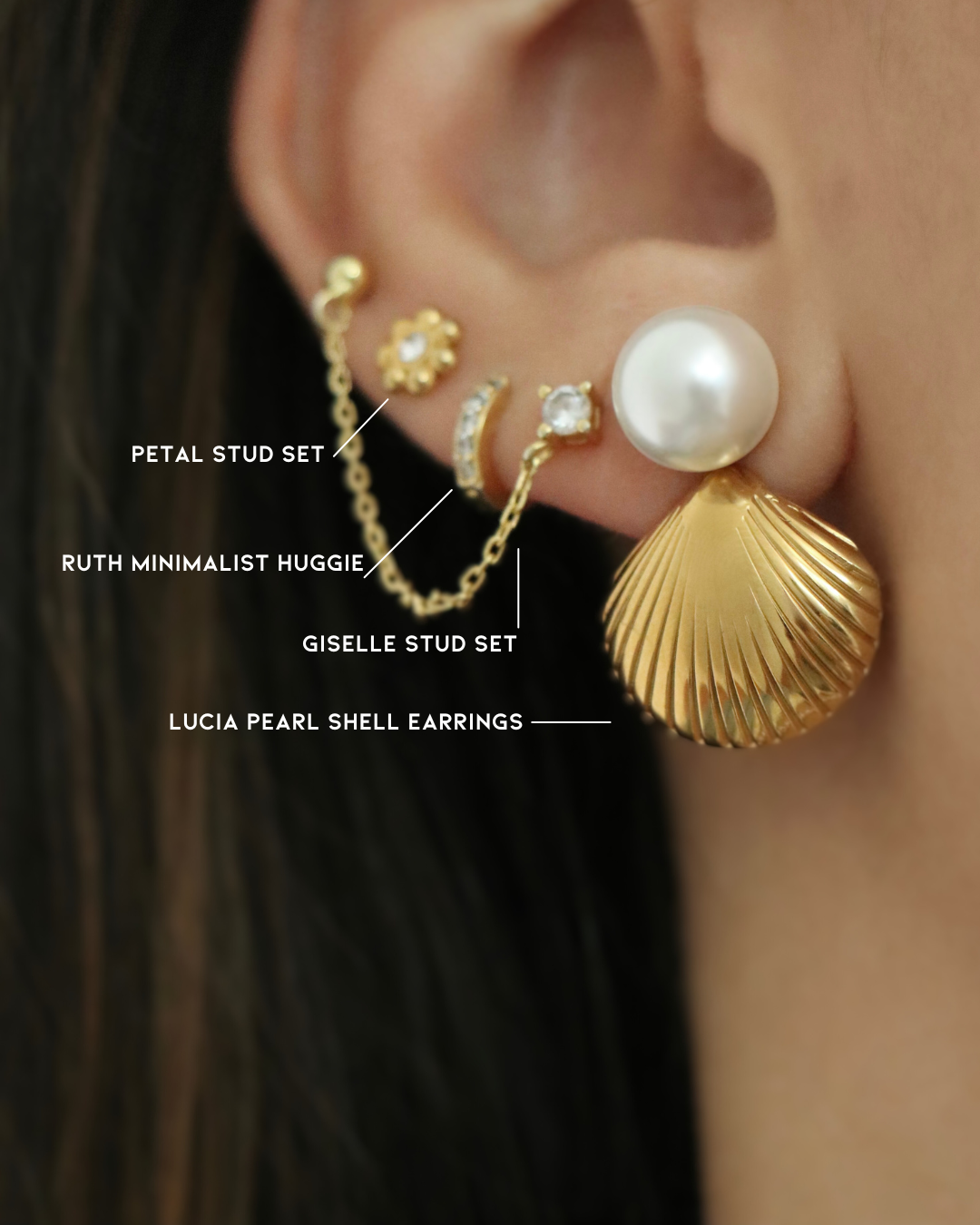 The Lucia Pearl Shell Earrings