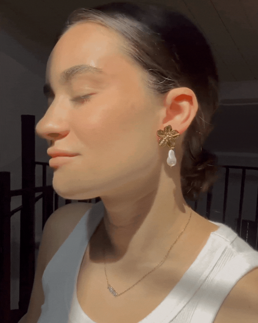 The Maia Pearl Floral Earrings