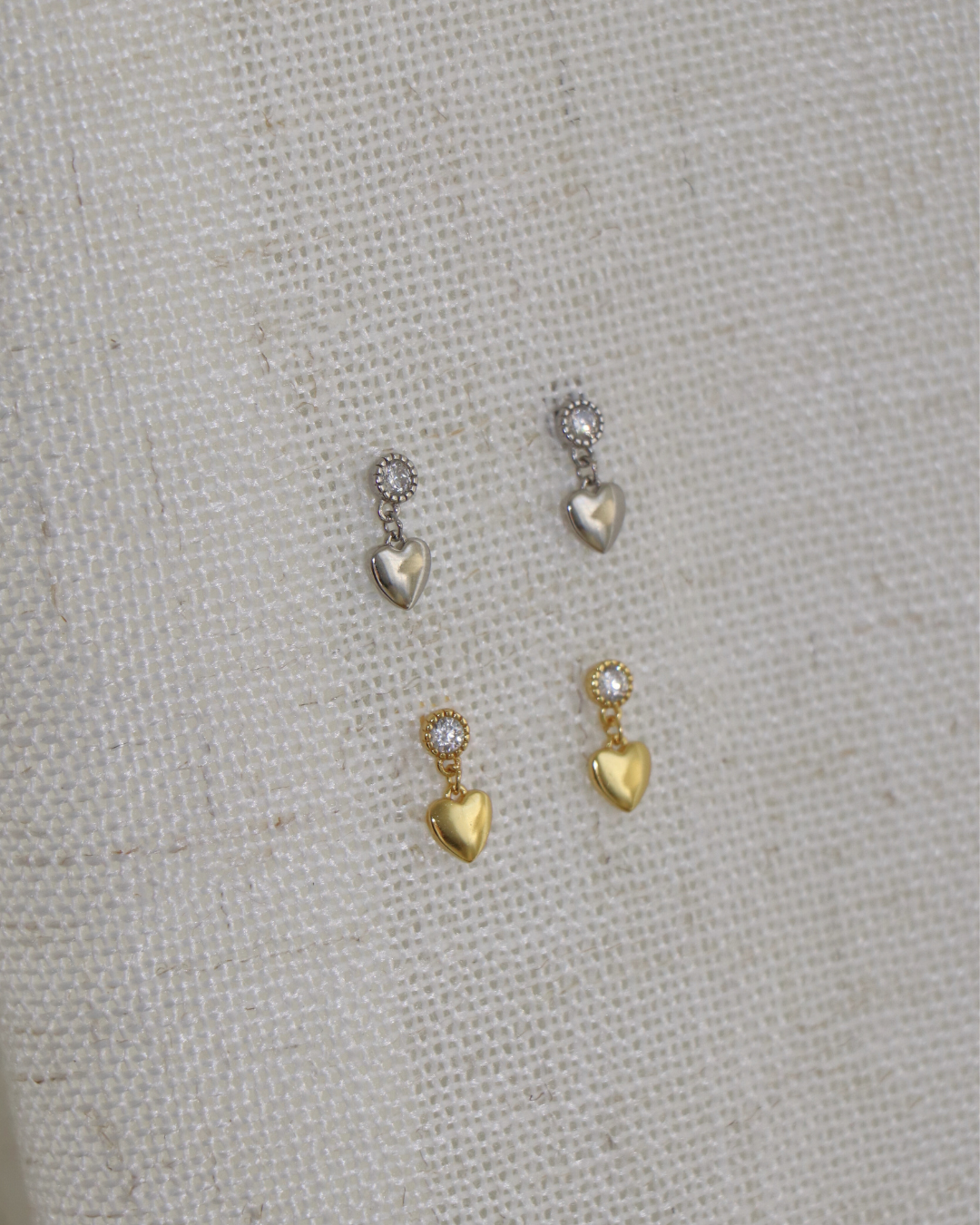 The Mila Heart Drop Studs