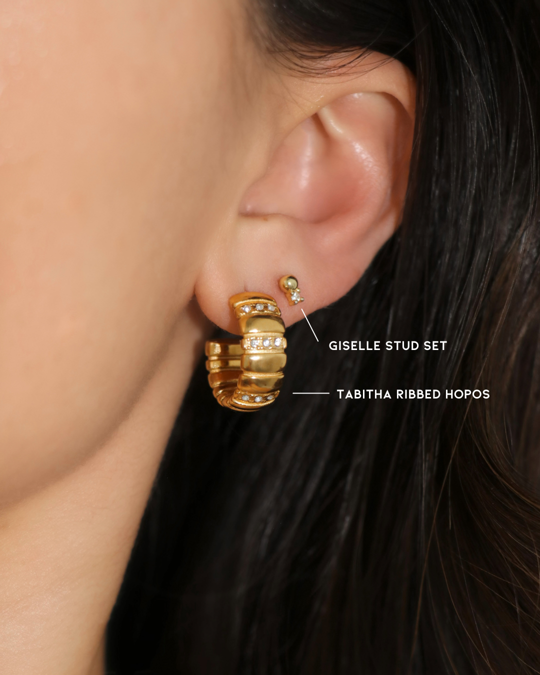 The Tabitha Ribbed Hoops