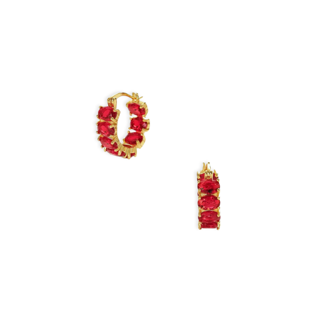 The Sabrina Oval Stone Earrings