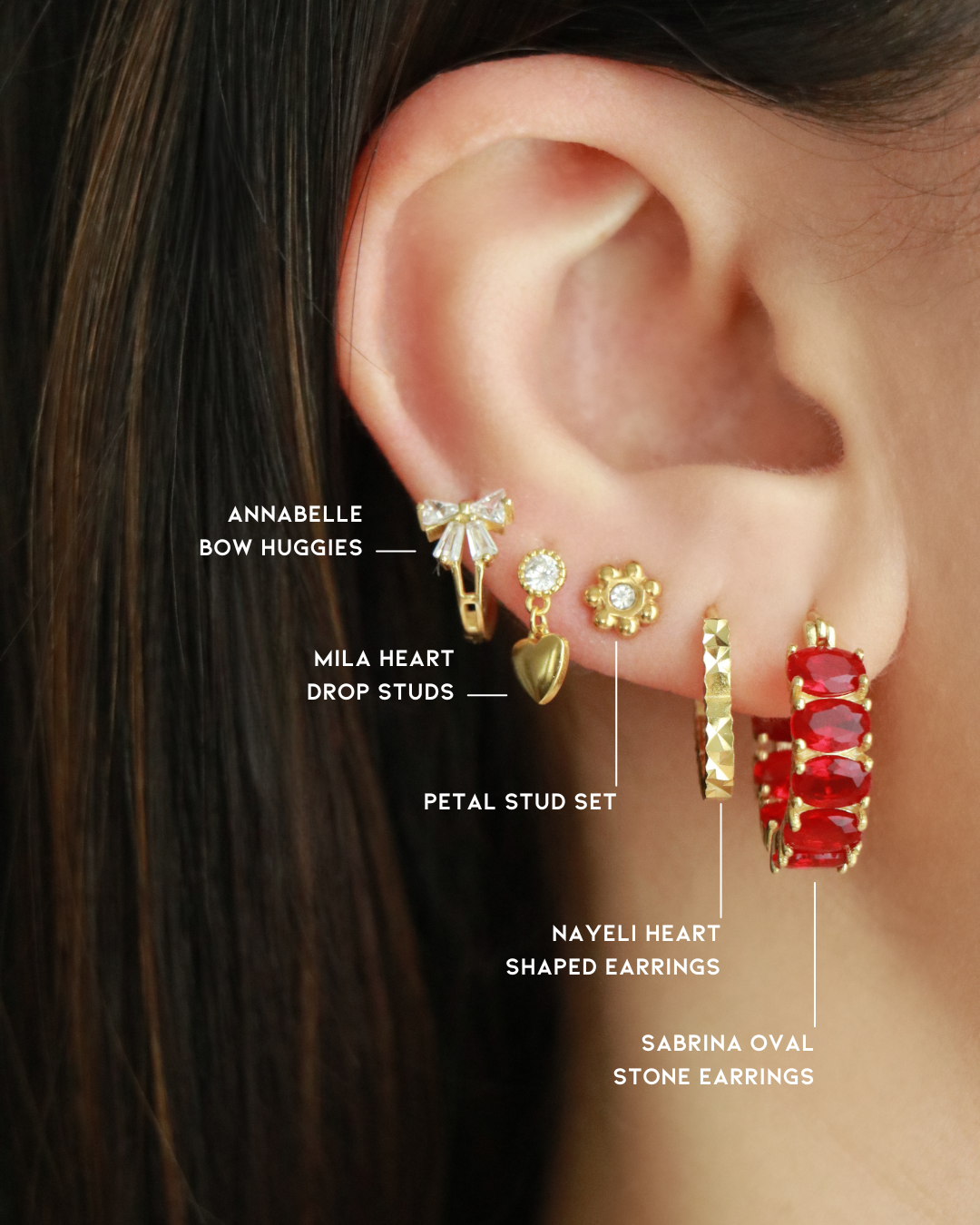 The Sabrina Oval Stone Earrings