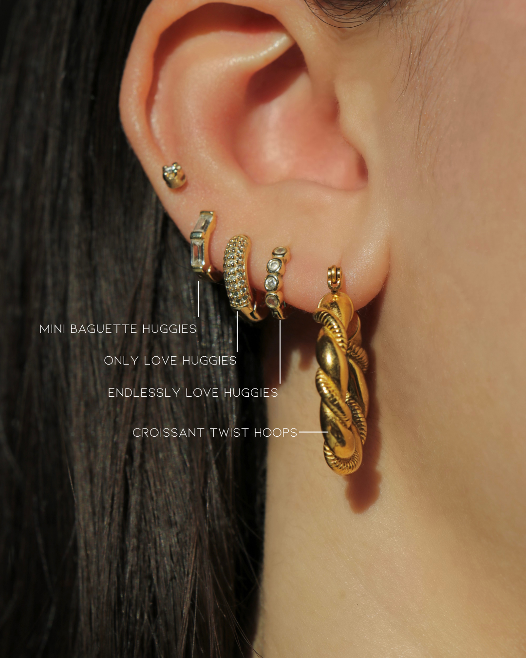 The Croissant Twist Hoops