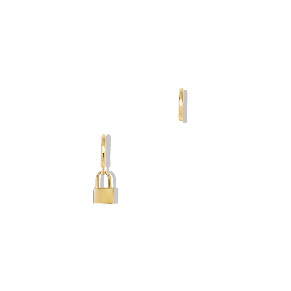 The Mason Lock Hoop Earring