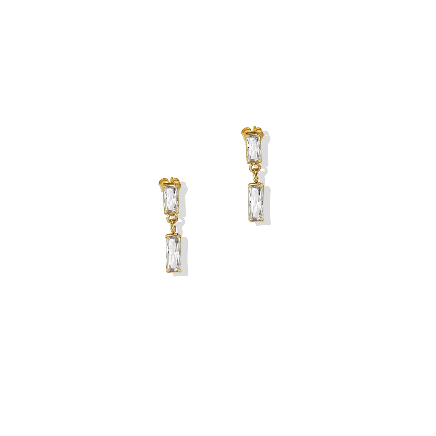 The Joelle Baguette Drop Studs