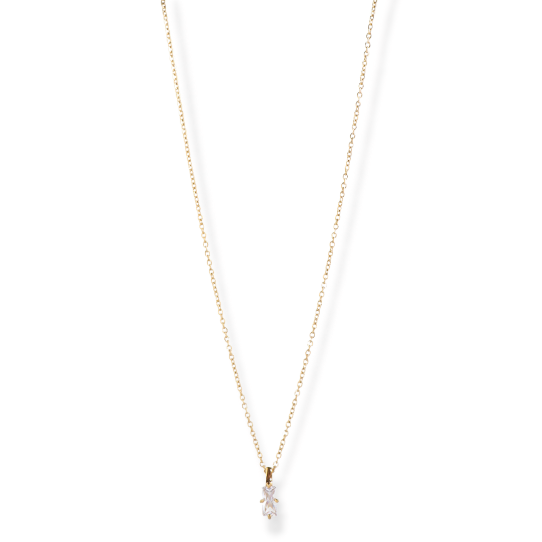 The Isla Baguette Pendant Necklace