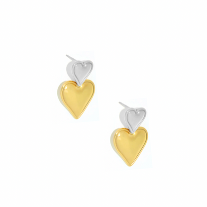 The Olivia Double Heart Earrings