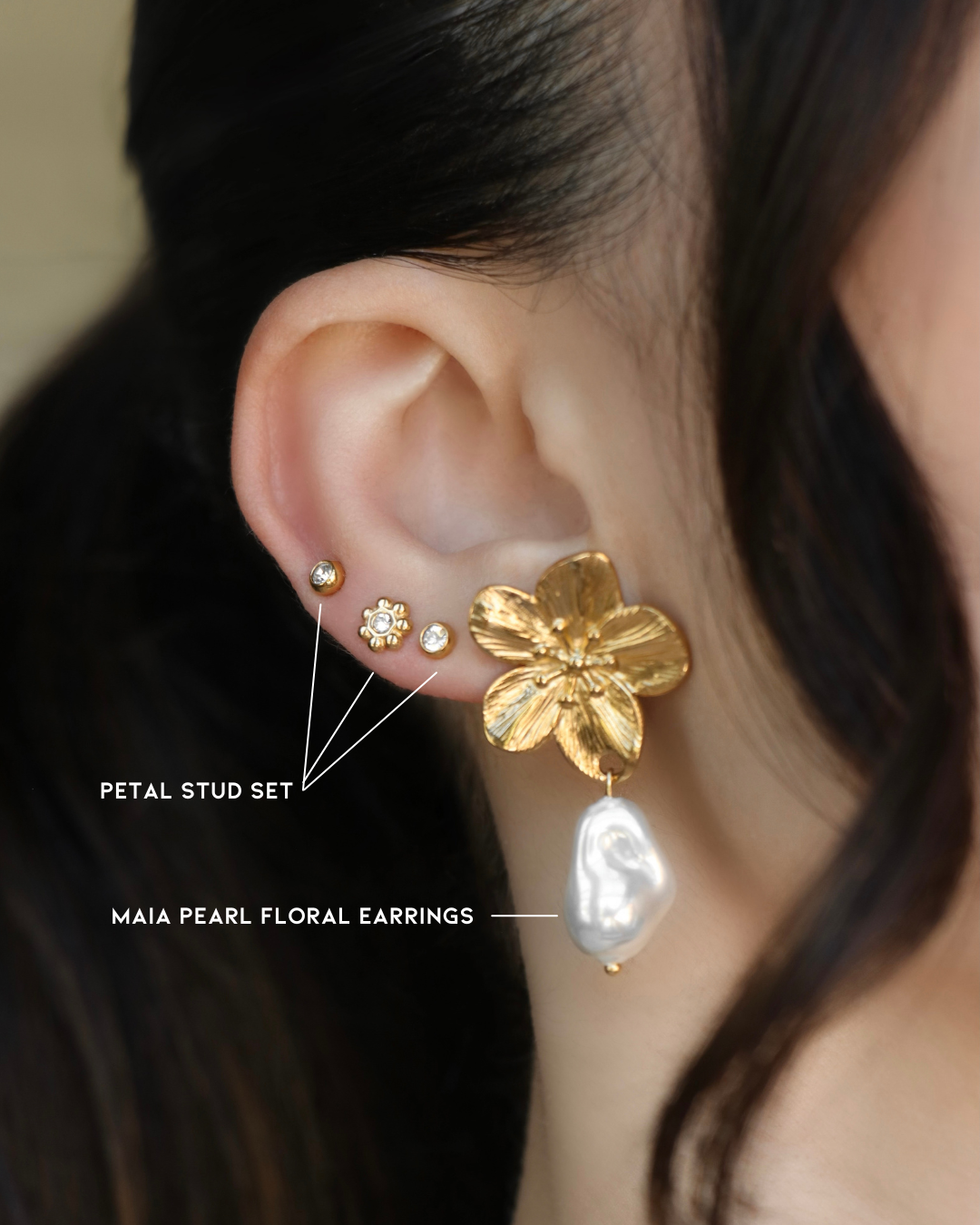 The Maia Pearl Floral Earrings