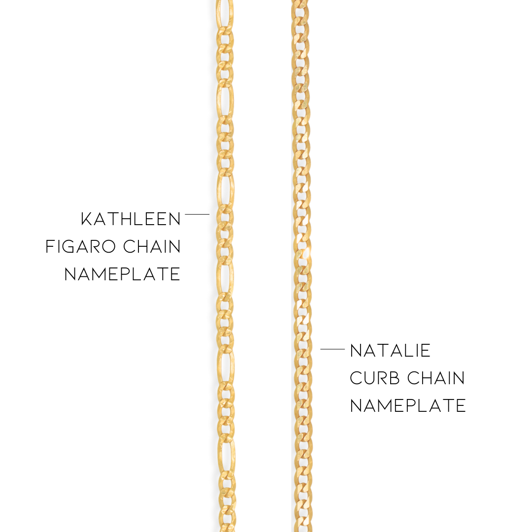 The Natalie Curb Chain Nameplate