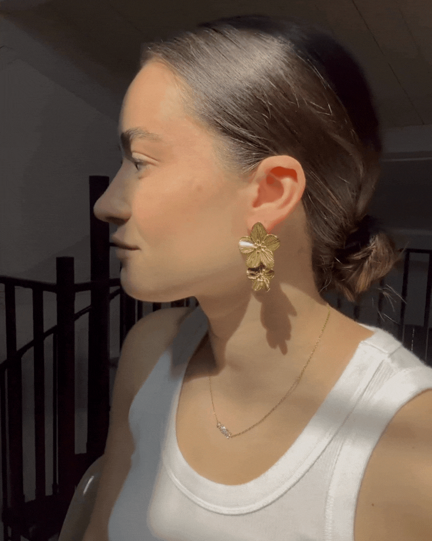 The Cerelia Double Floral Earrings