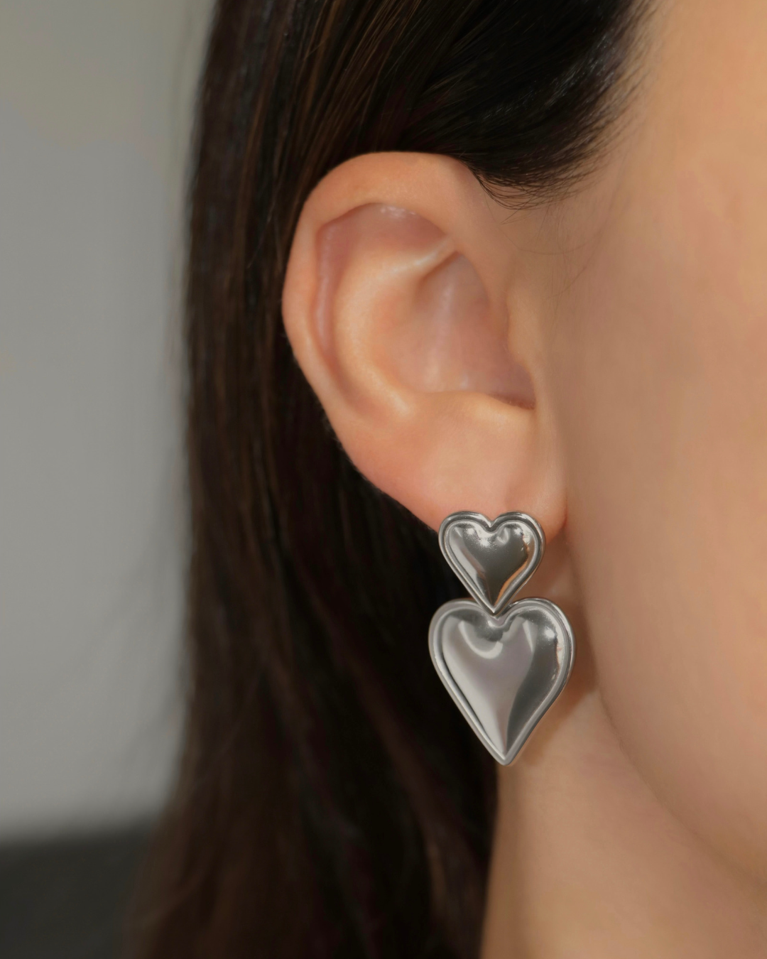 The Olivia Double Heart Earrings
