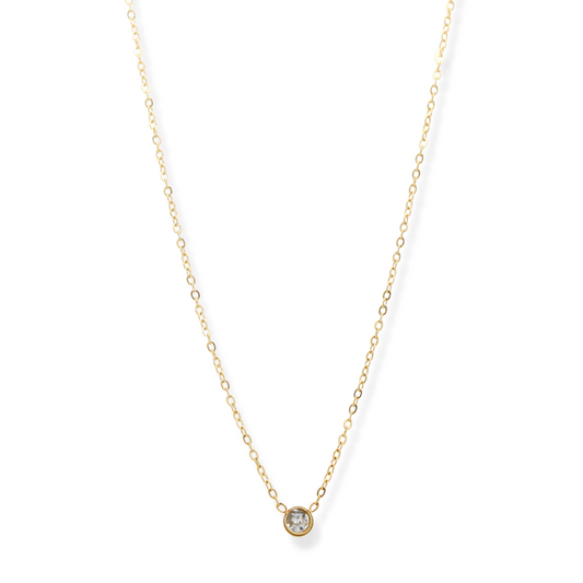 The Elsa Bezel Stone Necklace