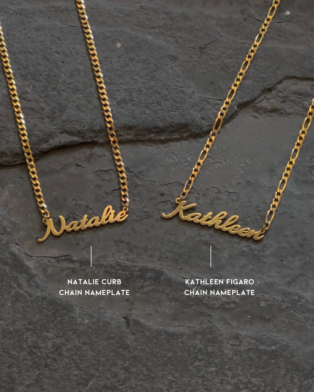 The Kathleen Figaro Chain Nameplate