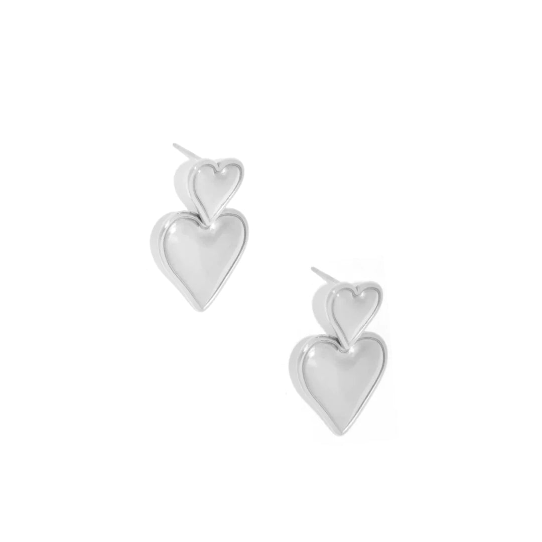 The Olivia Double Heart Earrings