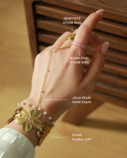 The Quinn Oval Stone Ring