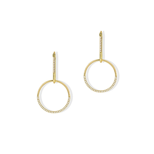 The Perla Circle Drop Earrings