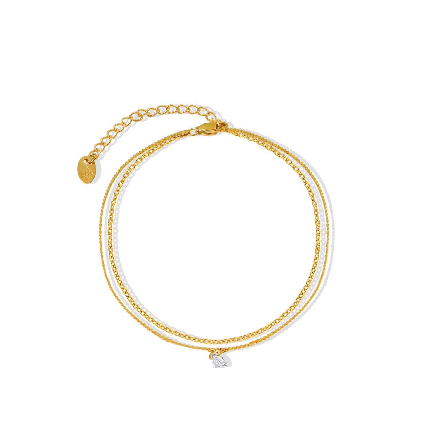 The Stella Double Chain Anklet