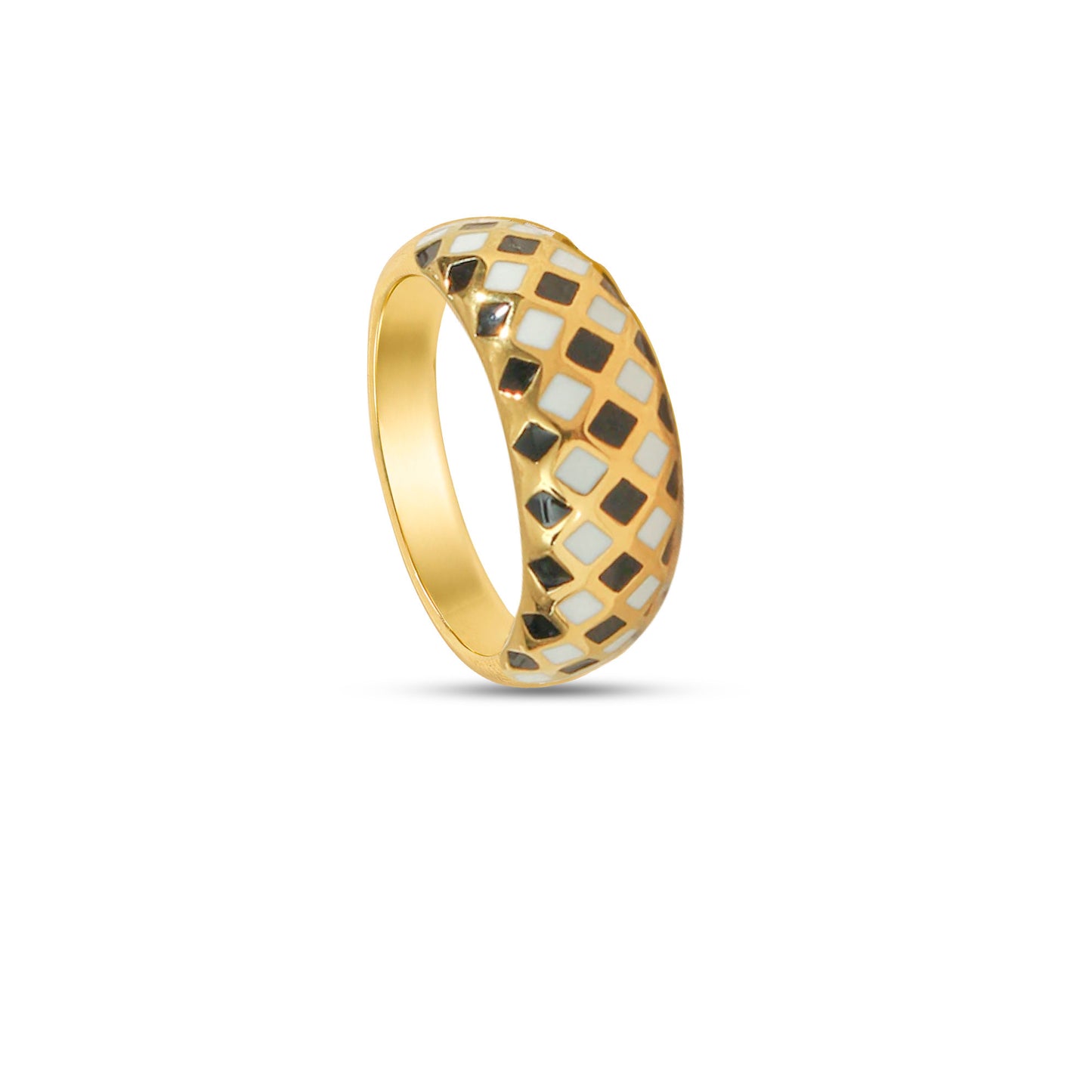 The Toni Checkered Ring